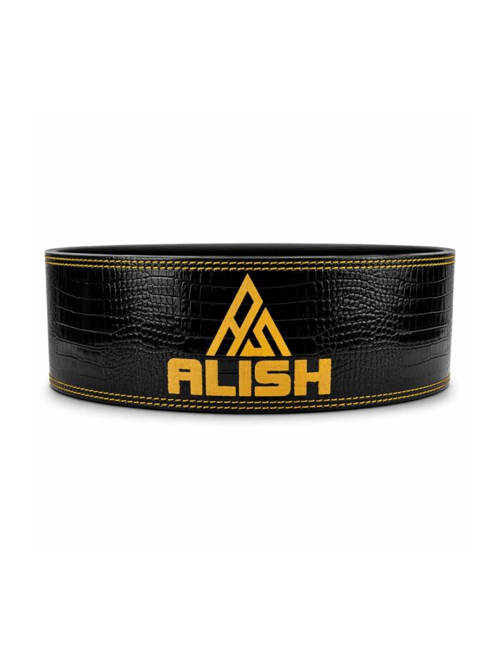 Weight Lifting Leather Belt Cowhide Black