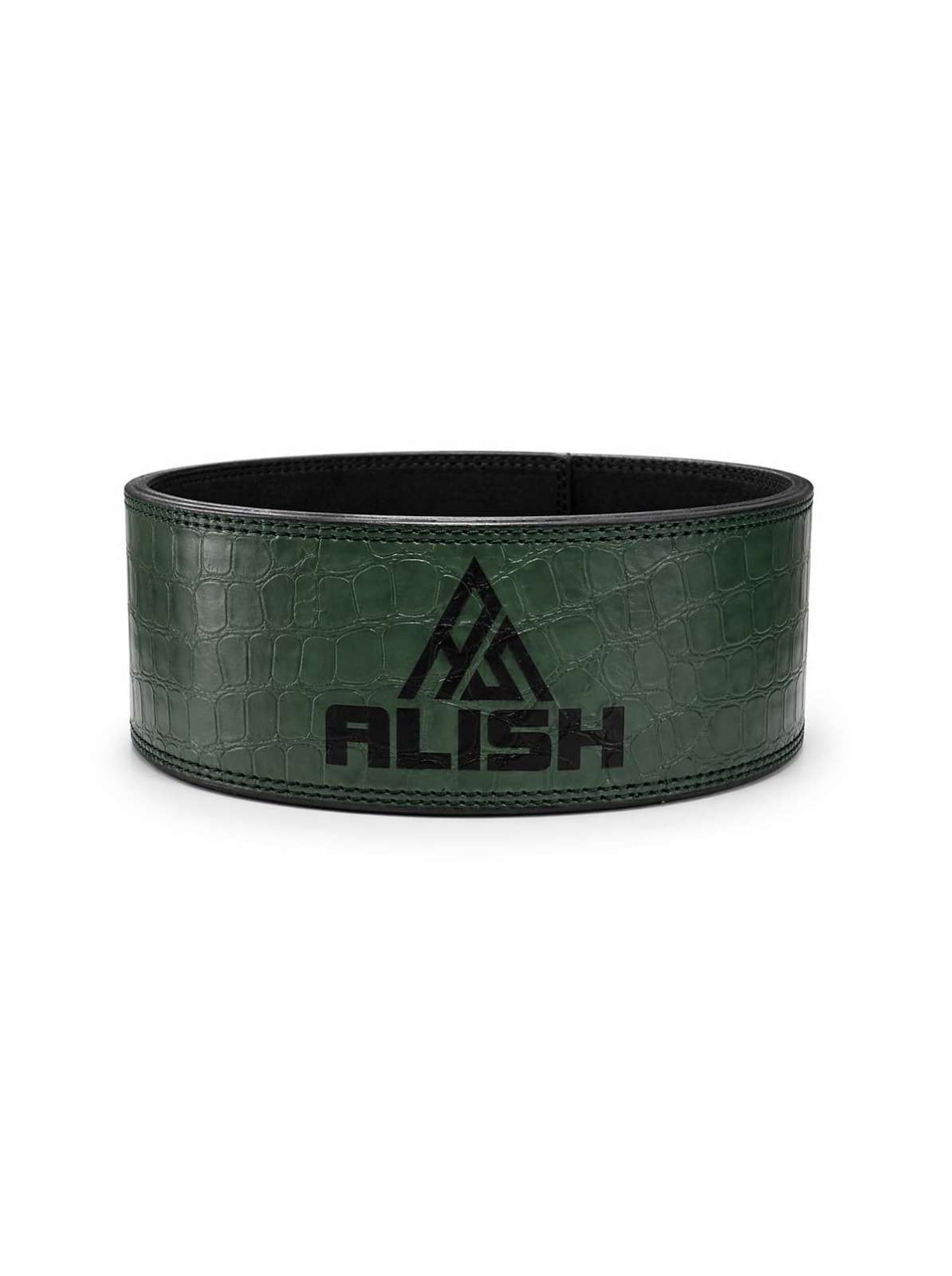 ALISH Croc Texture Leather Lifting Belt (Dark Red) - Image 2