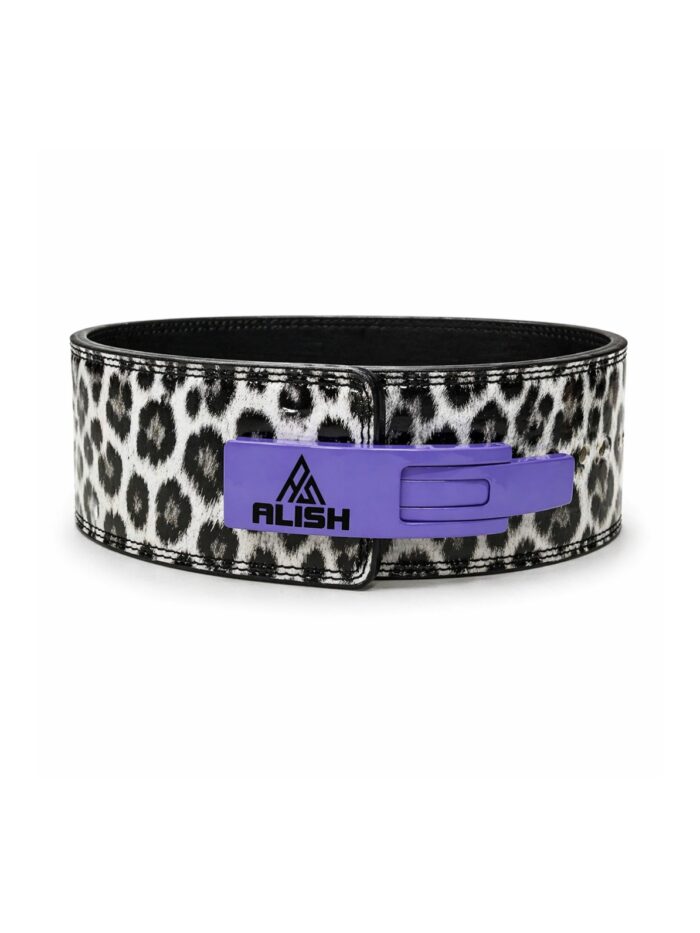 10MM LEVER BELT - LEOPARD/PURPLE