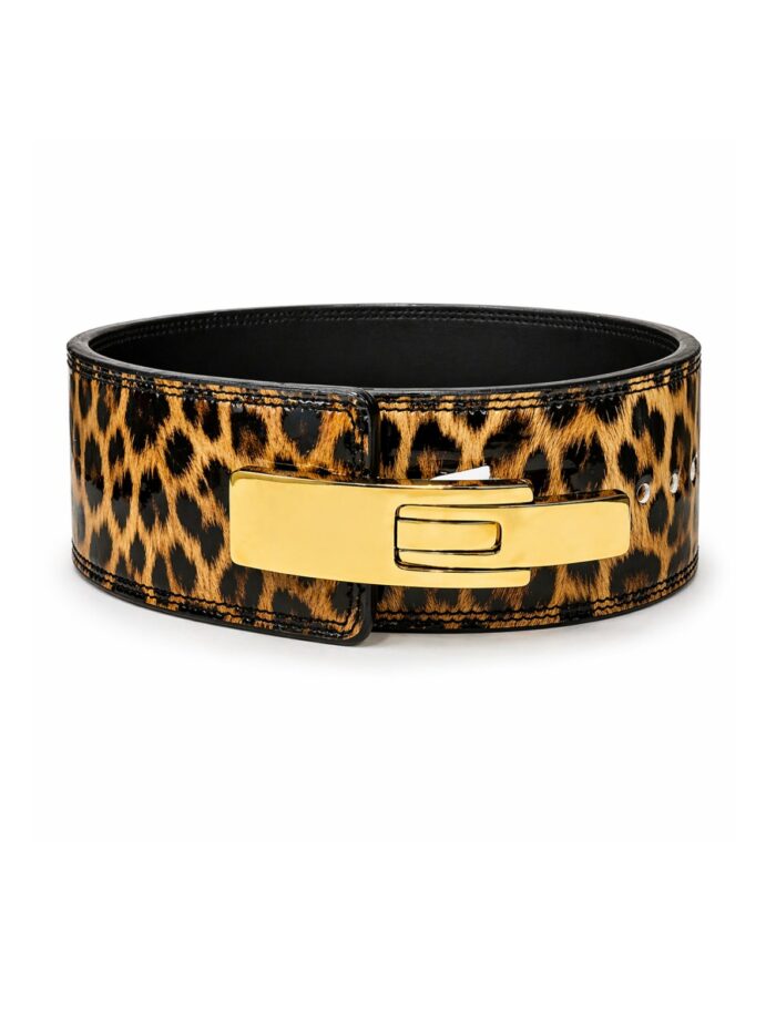 10MM LEVER BELT - LEOPARD(brown/black)/GOLD