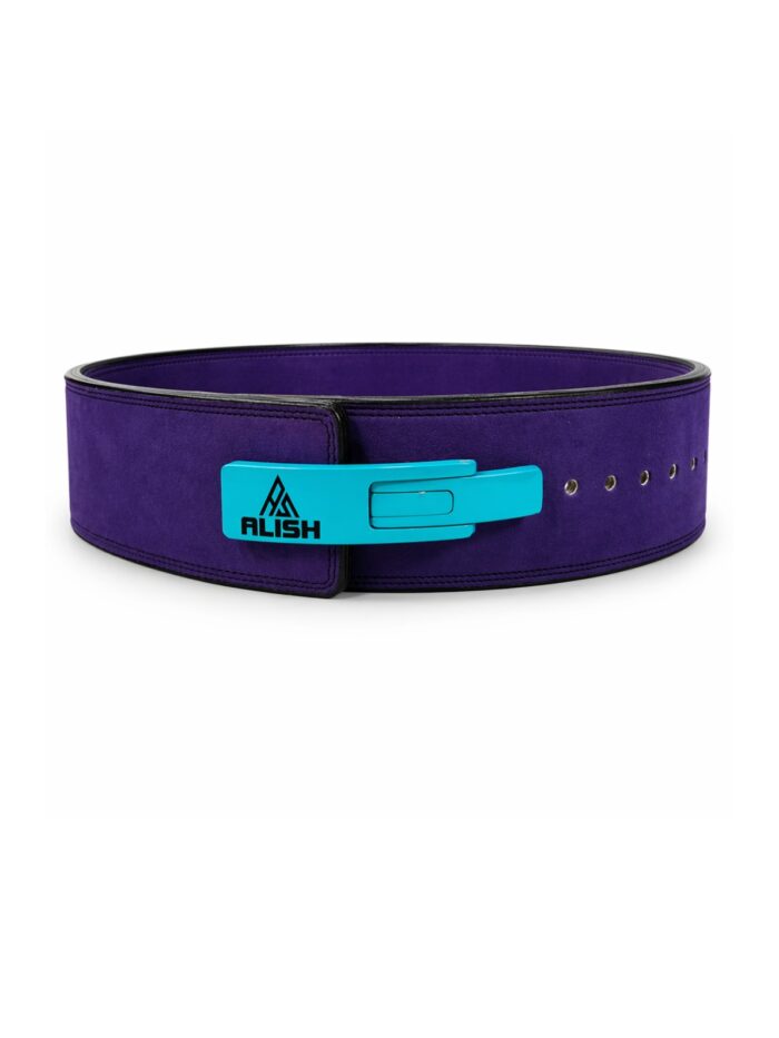 10MM LEVER BELT - PURPLE/ TEAL BUCKLE