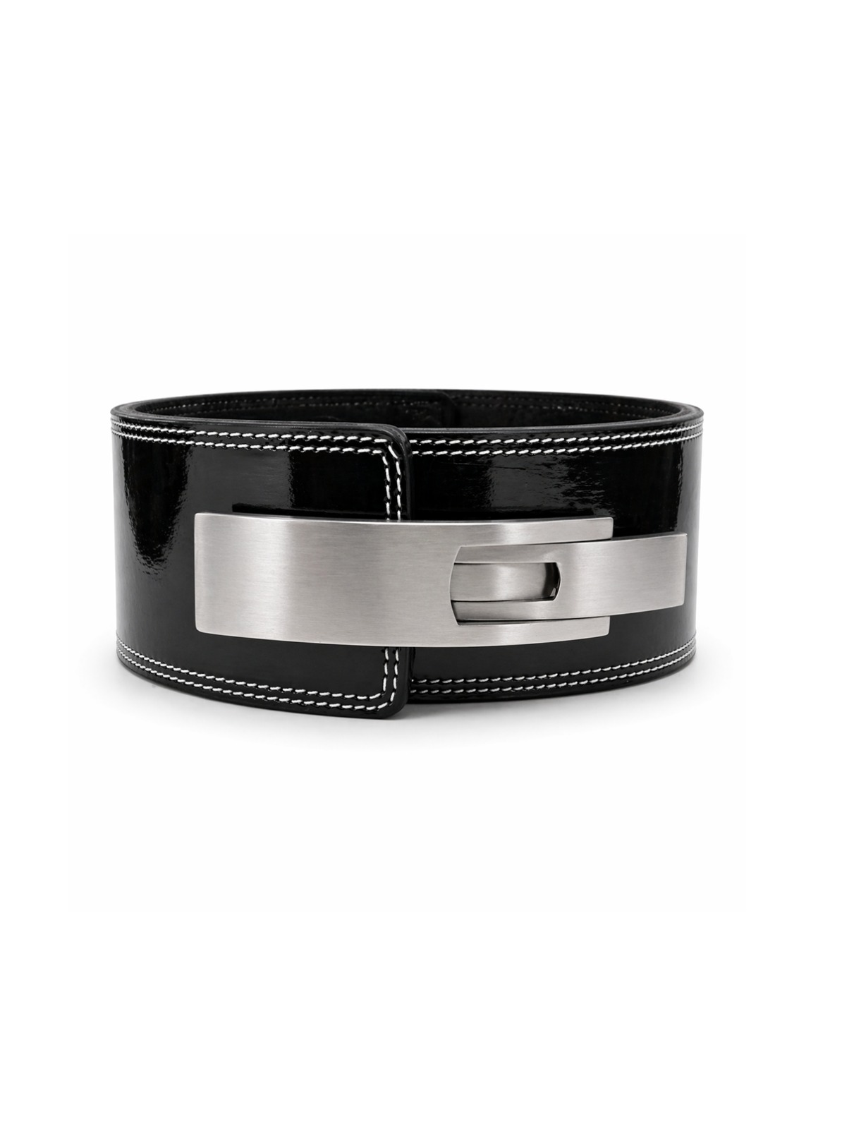 10MM LEVER BELT - BLACK/ SILVER