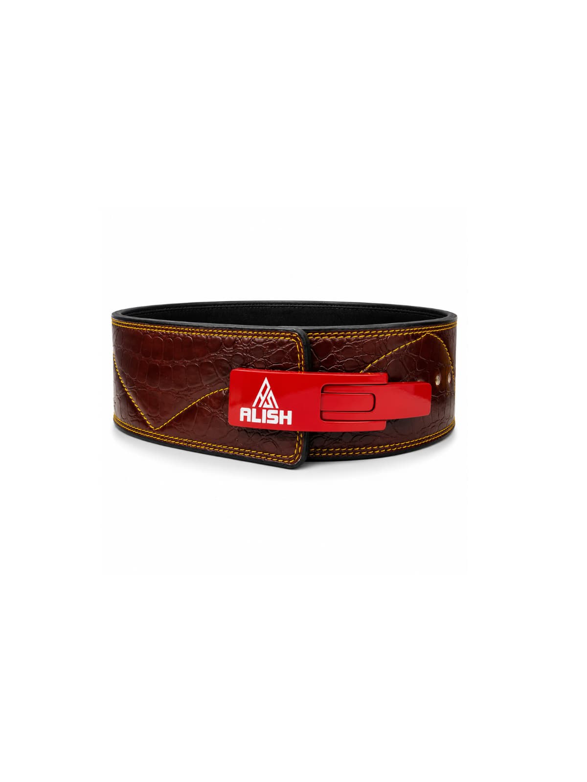 10MM LEVER BELT – MAROON  ( RED LEVER )