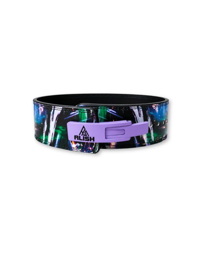 10MM LEVER BELT WITH PURPLE BUCKLE