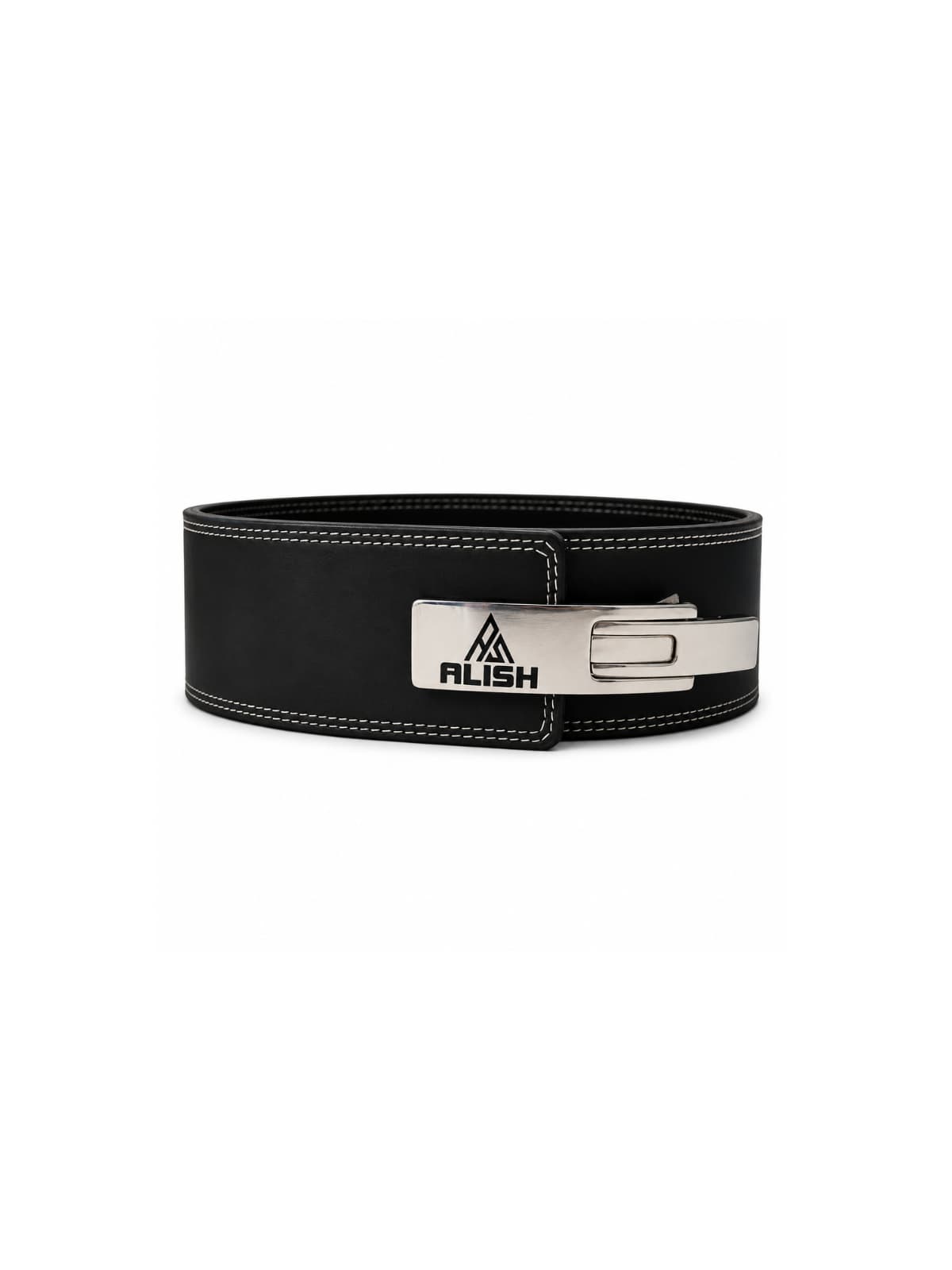 10MM LEVER BELT – BLACK ( SILVER LEVER )