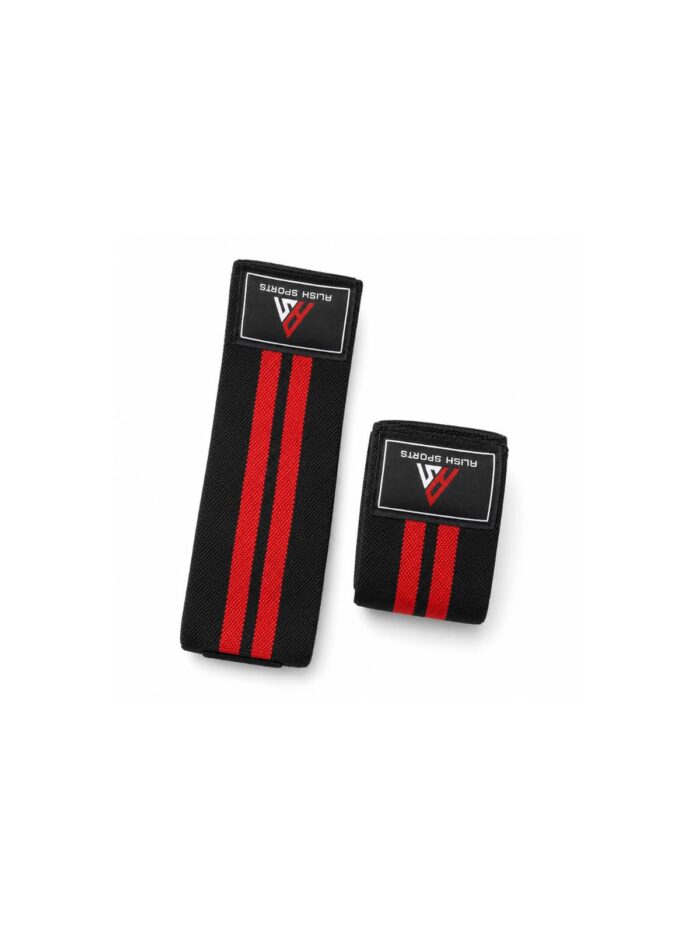Premium Weightlifting Elbow Wraps ( BLACK & RED)