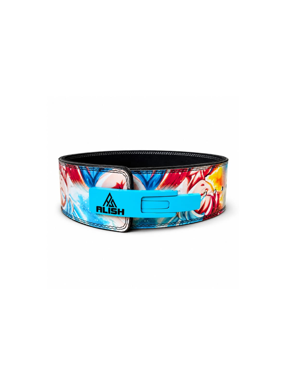 10MM LEVER BELT –MULTI COLORED ANIME , ( LIGHT BLUE LEVER )