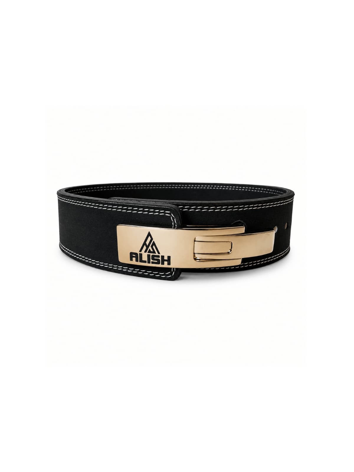 3 INCH LEVER BELT-( BLACK & GOLDEN BUCKLE )