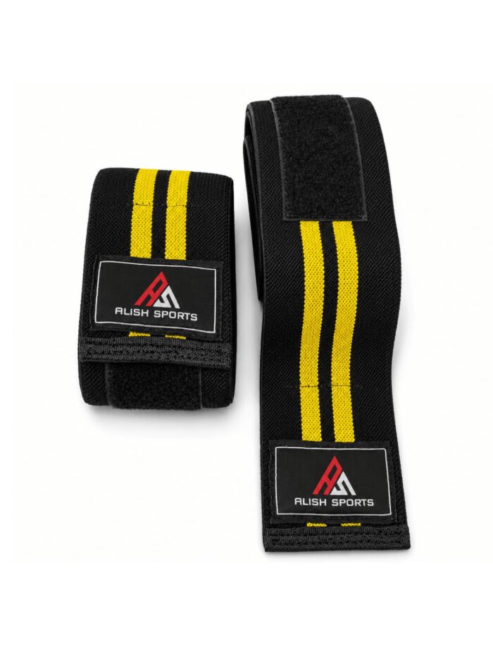 Knee Wraps -( Black/Yellow )