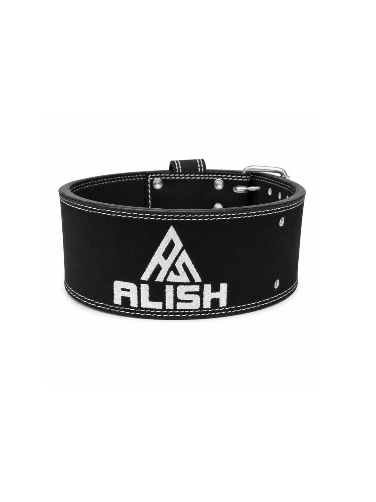 POWERLIFTING BELT 10MM (4 Inch )( Black) ( DOUBLE PRONG ) - Image 2