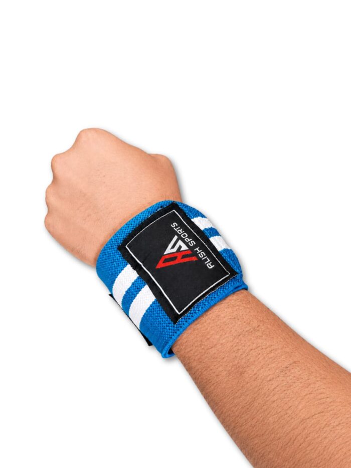HEAVY DUTY WRIST WRAPS - BLACK/BLUE
