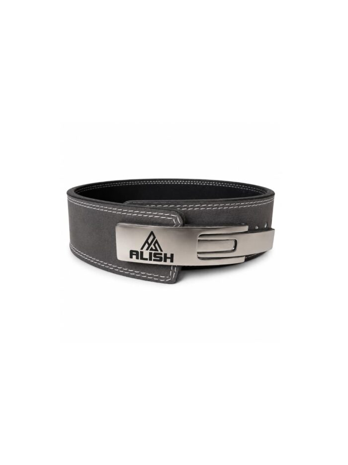 10MM LEVER BELT – GREY WITH A SILVER LEVER